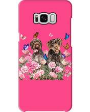 Load image into Gallery viewer, German Wirehaired Pointer With Peonies Gift For Dog Lovers Phone case