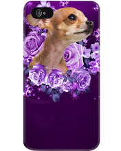 Load image into Gallery viewer, Purple Phone Case With Rose Gift For Chihuahua Lovers Phone case