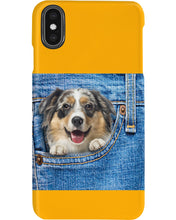 Load image into Gallery viewer, Australian Shepherd In Denim Pocket Gift For Dog Lovers Phone case