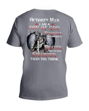 Load image into Gallery viewer, October Man Son Of God Birthday Meaningful Gift For Men Guys V-Neck