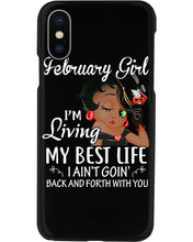Load image into Gallery viewer, Betty Boop February Girl Living My Best Life Birthday Meaningful Gift Phone case