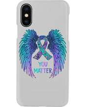 Load image into Gallery viewer, You Matter Ribbon Awareness With Angel Wings Phone case