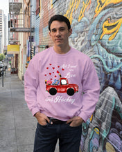 Load image into Gallery viewer, All I Need Are Love And Hockey Gift For Hockey Players Sweatshirt