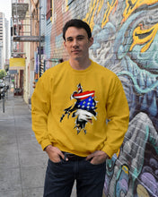 Load image into Gallery viewer, Eagle Giant Scratch USA Flag Gift For Women Sweatshirt
