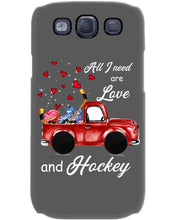 Load image into Gallery viewer, All I Need Are Love And Hockey Gift For Hockey Players Phone case