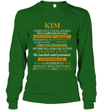 Load image into Gallery viewer, Kim Custom Name Gift A Warrior's Mentality With A Poet's Soul Unisex Long Sleeve
