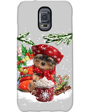 Load image into Gallery viewer, Yorkshire Terrier Loves Drinking Hot Latte Gift For Dog Lovers Phone case