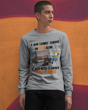 Load image into Gallery viewer, A Man Loves Beer And Dachshund Gift For Dog Lovers Unisex Long Sleeve