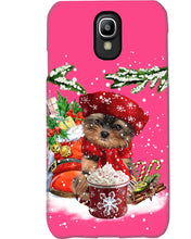 Load image into Gallery viewer, Yorkshire Terrier Loves Drinking Hot Latte Gift For Dog Lovers Phone case