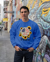 Load image into Gallery viewer, Peace Sign Sunflower Birthday Gift For Girls Sweatshirt