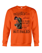 Load image into Gallery viewer, I’m A Daughter Of God Who Was Born In September Trending Gift For Birthday Sweatshirt