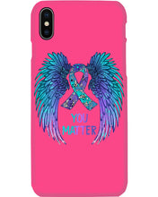 Load image into Gallery viewer, You Matter Ribbon Awareness With Angel Wings Phone case
