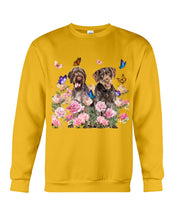 Load image into Gallery viewer, German Wirehaired Pointer With Peonies Gift For Dog Lovers Sweatshirt