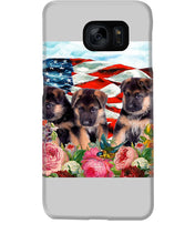 Load image into Gallery viewer, American Flag Sky Flower German Shepherd Gift For Dog Lovers Phone case