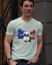 Load image into Gallery viewer, Lovely Phone Case Three Owl With US Flag Gift For Owl Lovers Guys V-Neck