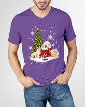 Load image into Gallery viewer, Funny Golden Retrievers Sleep In Red Boots Gift For Dog Lovers Guys V-Neck