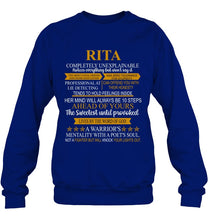 Load image into Gallery viewer, Rita Custom Name Gift A Warrior's Mentality With A Poet's Soul Sweatshirt