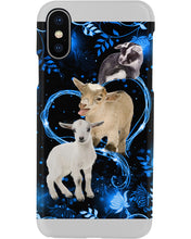 Load image into Gallery viewer, Lovely Phone Case Twinkling Blue Heart Gift For Goat Lovers Phone case