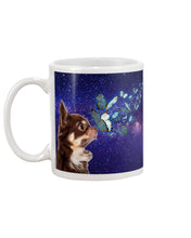 Load image into Gallery viewer, Chihuahua Blue Butterflies Sky Gift For Dog Lovers Mug
