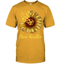 Load image into Gallery viewer, Hair Hustler Sunflower Trending Gift For Friends Guys Tee
