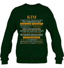 Load image into Gallery viewer, Kim Custom Name Gift A Warrior's Mentality With A Poet's Soul Sweatshirt