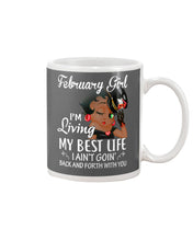 Load image into Gallery viewer, Betty Boop February Girl Living My Best Life Birthday Meaningful Gift Mug