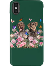 Load image into Gallery viewer, German Wirehaired Pointer With Peonies Gift For Dog Lovers Phone case