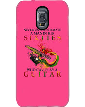 Load image into Gallery viewer, Never Underestimate A 60 Year Old Man Can Play A Guitar Phone case
