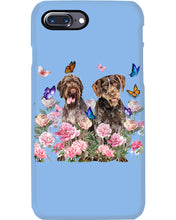 Load image into Gallery viewer, German Wirehaired Pointer With Peonies Gift For Dog Lovers Phone case