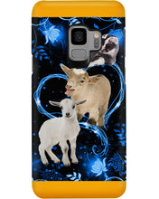 Load image into Gallery viewer, Lovely Phone Case Twinkling Blue Heart Gift For Goat Lovers Phone case