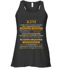 Load image into Gallery viewer, Kim Custom Name Gift A Warrior's Mentality With A Poet's Soul Ladies Flowy Tank