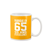 Load image into Gallery viewer, Fabrique En 66 55 Ans D’Excellence Custom Design Gift For Friends Mug