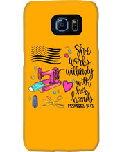 Load image into Gallery viewer, She Works Willingly With Her Hands Gift For Sew Lovers Phone case