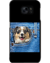 Load image into Gallery viewer, Australian Shepherd In Denim Pocket Gift For Dog Lovers Phone case