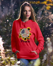 Load image into Gallery viewer, Peace Sign Sunflower Birthday Gift For Girls Hoodie