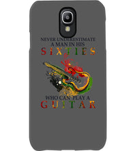 Load image into Gallery viewer, Never Underestimate A 60 Year Old Man Can Play A Guitar Phone case