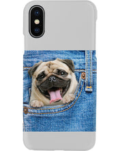 Load image into Gallery viewer, baby Pug In Denim Pocket Gift For Dog Lovers Phone case