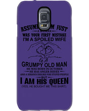 Load image into Gallery viewer, A Spoiled Wife Of An October Grumpy Old Man Birthday Meaningful Gift Phone case