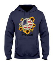 Load image into Gallery viewer, Peace Sign Sunflower Birthday Gift For Girls Hoodie