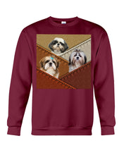 Load image into Gallery viewer, Three Cute Shih Tzu In Bag Gift For Dog Lovers Sweatshirt