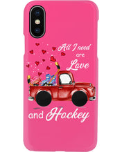 Load image into Gallery viewer, All I Need Are Love And Hockey Gift For Hockey Players Phone case