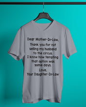 Load image into Gallery viewer, Daughter In Law Gift For Mother In Law I Know How Tempting That Option Was Some Days Guys V-Neck