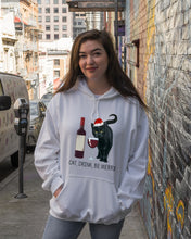 Load image into Gallery viewer, Cat Drink And Be Merry Meaningful Gift For Women Hoodie