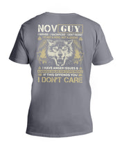 Load image into Gallery viewer, November Guy I Am Not A Hero Not A Legend I Have Anger Issues Birthday Gift Guys V-Neck