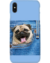 Load image into Gallery viewer, baby Pug In Denim Pocket Gift For Dog Lovers Phone case