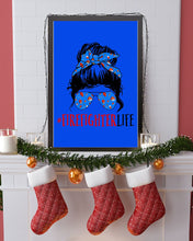 Load image into Gallery viewer, Firefighter Make You Life Safe Lady With Blue Ribbonhead Gift For Women Vertical Poster