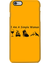 Load image into Gallery viewer, Simple Woman Loves Wine Camping Shoes And Climbing Phone case