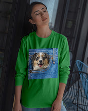 Load image into Gallery viewer, Australian Shepherd In Denim Pocket Gift For Dog Lovers Unisex Long Sleeve
