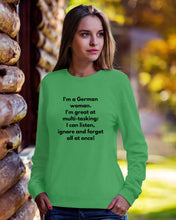 Load image into Gallery viewer, I'm A German Woman I'm Great At Multi Tasking Gift For Women Sweatshirt