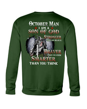 Load image into Gallery viewer, October Man Son Of God Birthday Meaningful Gift For Men Sweatshirt